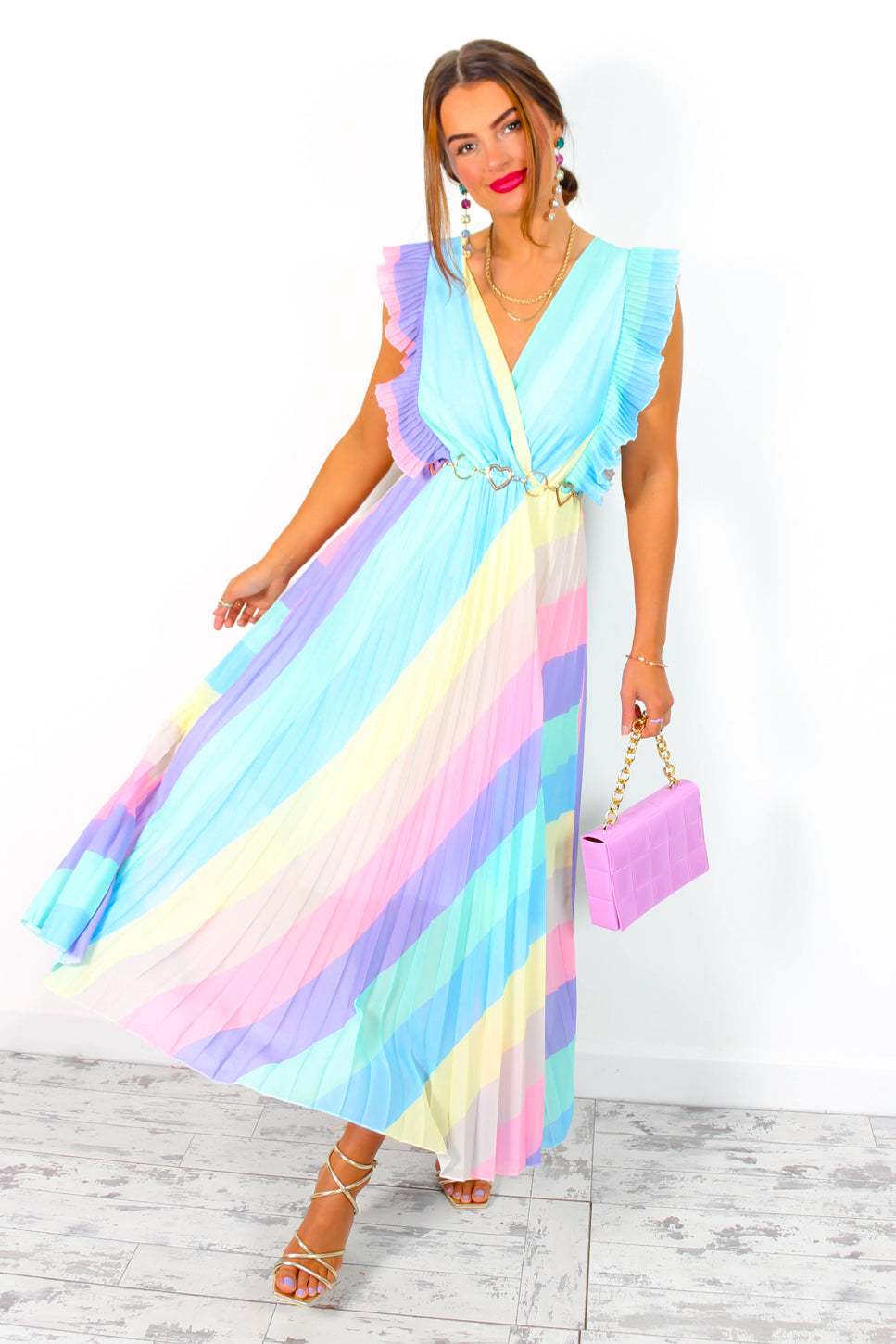 Mamma Mia - Pastel Stripe Maxi Dress– DLSB